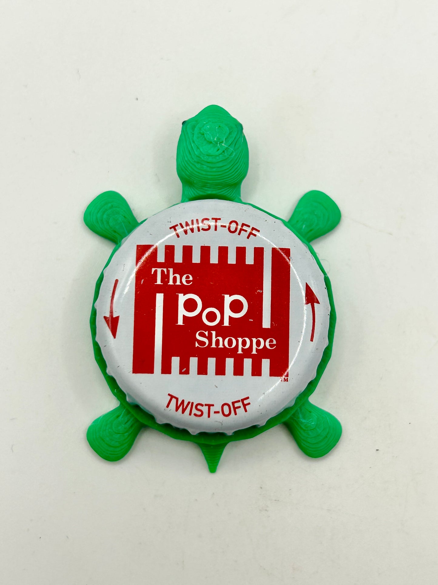 The Pop Shoppe Soda - Bottle Cap Magnet Turtle Shell Shocked Art