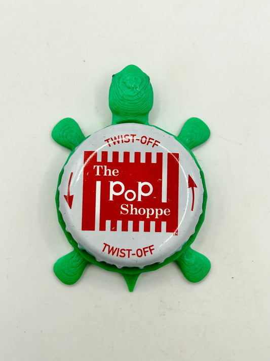 The Pop Shoppe Soda - Bottle Cap Magnet Turtle Shell Shocked Art