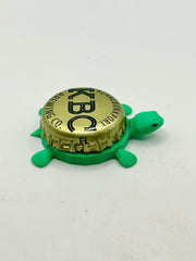 Kennebunkport Brewing KBC (Gold) - Bottle Cap Magnet Turtle Shell Shocked Art