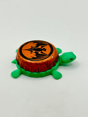Bacardi (Bat, Orange) - Bottle Cap Magnet Turtle Shell Shocked Art