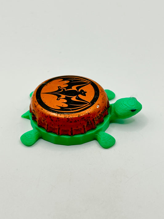 Bacardi (Bat, Orange) - Bottle Cap Magnet Turtle