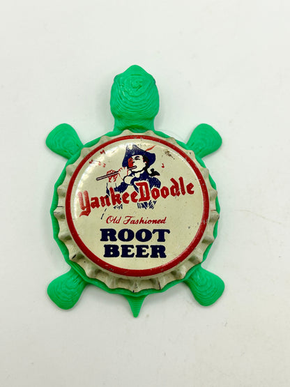 Yankee Doodle Root Beer - Bottle Cap Magnet Turtle Shell Shocked Art