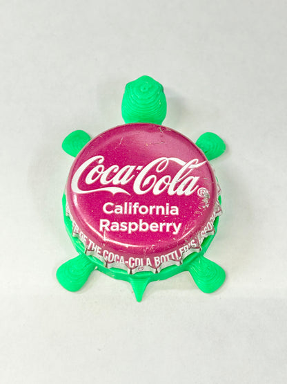 Coca Cola California Raspberry - Bottle Cap Magnet Turtle Shell Shocked Art