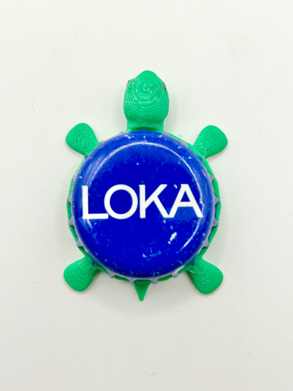 LOKA - Bottle Cap Magnet Turtle Shell Shocked Art