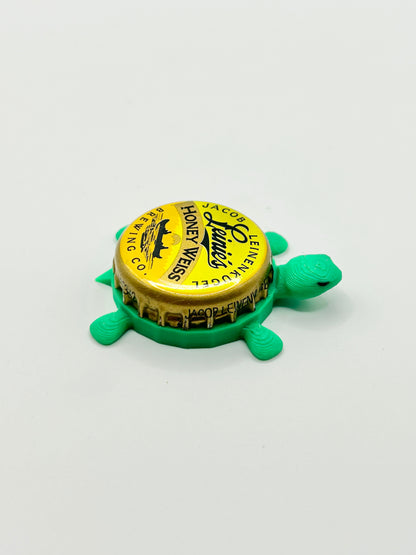 Leinenkugel's Honey Weiss - Bottle Cap Magnet Turtle Shell Shocked Art