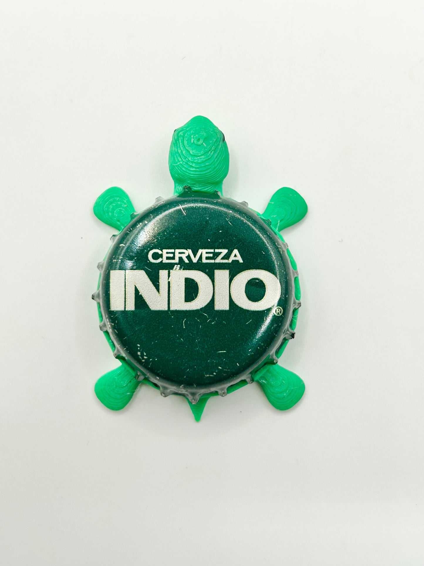 Indio Cerveza - Bottle Cap Magnet Turtle