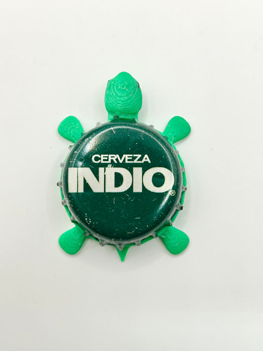 Indio Cerveza - Bottle Cap Magnet Turtle