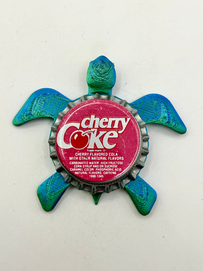 Cherry Coke - Sea Turtle Bottle Cap Magnet Shell Shocked Art