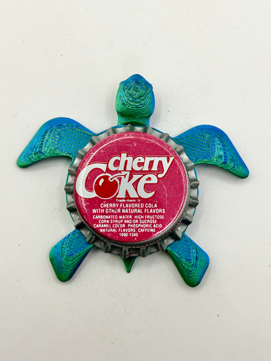 Cherry Coke - Sea Turtle Bottle Cap Magnet Shell Shocked Art