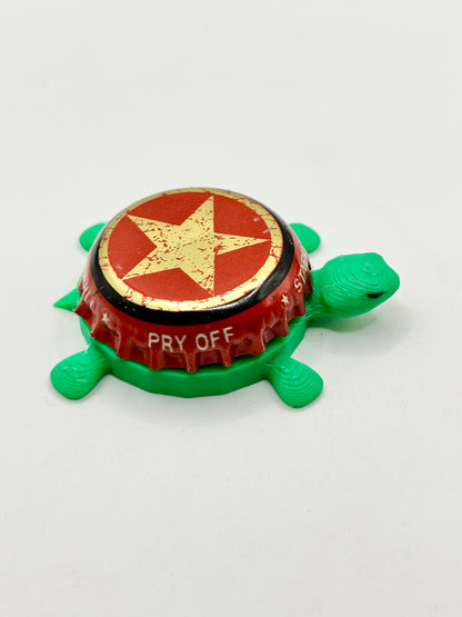Starr Hill Brewing (Red Trim) - Bottle Cap Magnet Turtle Shell Shocked Art