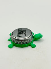 Vichy Catalan - Bottle Cap Magnet Turtle Shell Shocked Art