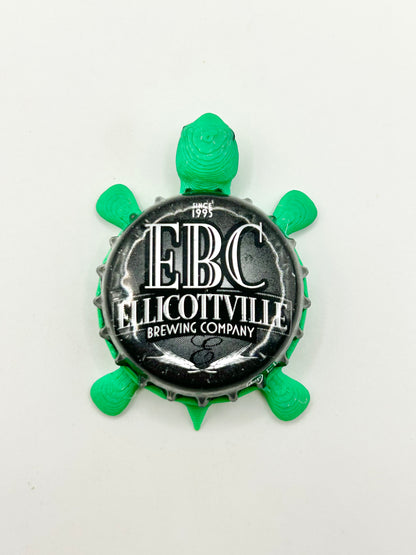 Ellicottville Brewing (EBC) - Bottle Cap Magnet Turtle Shell Shocked Art