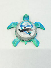 Caybrew White Tip Lager (Cayman Islands) - Sea Turtle Bottle Cap Magnet Shell Shocked Art