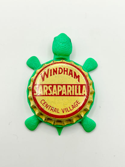 Sarsaparilla (Windham) - Bottle Cap Magnet Turtle Shell Shocked Art