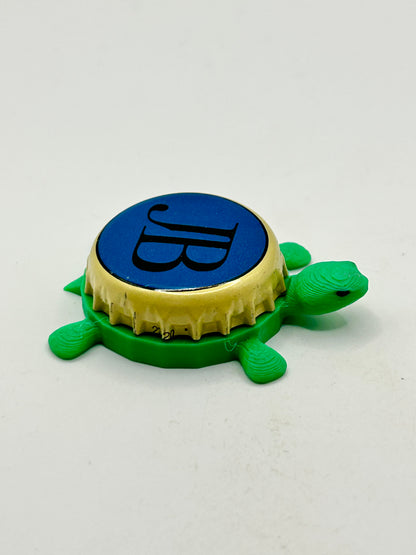 Josephsbrau Brewing (JB - Blue & Black) - Bottle Cap Magnet Turtle Shell Shocked Art
