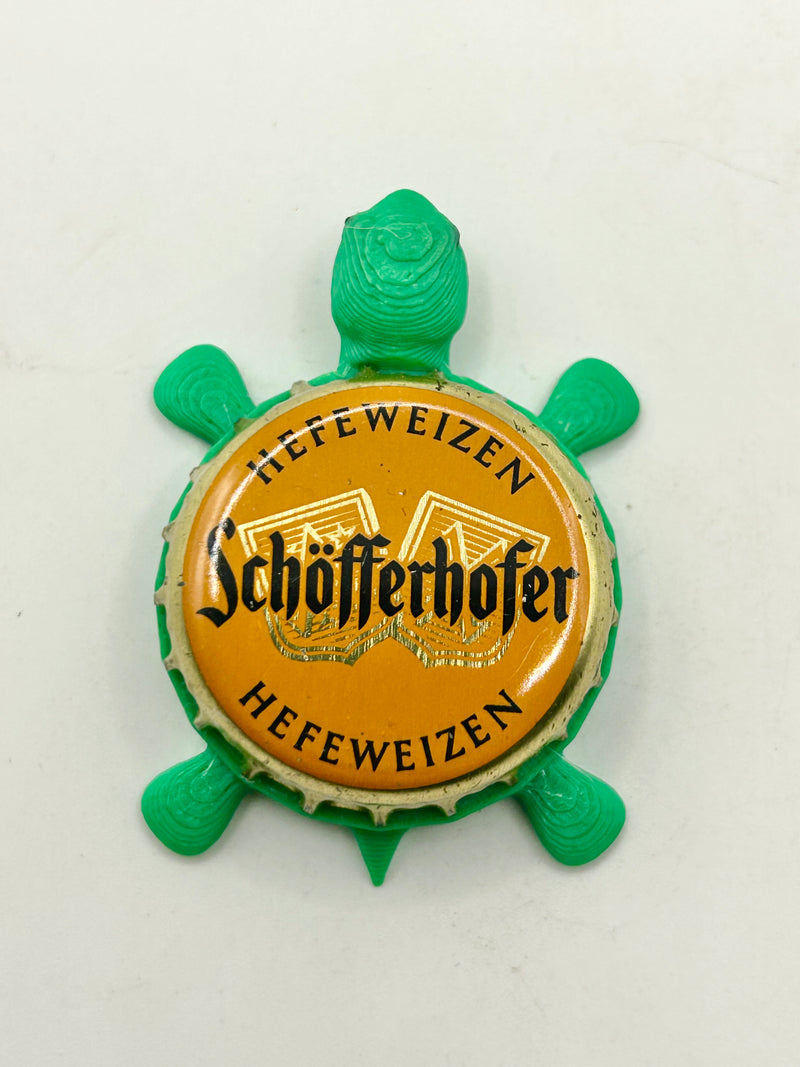 Schofferhofer (Hefeweizen) - Bottle Cap Magnet Turtle Shell Shocked Art
