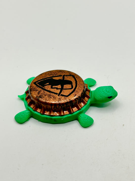 James Page Brewing (Orange) - Bottle Cap Magnet Turtle Shell Shocked Art