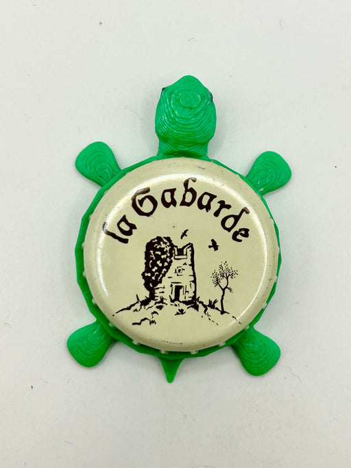 La Gabarde Brasserie - Bottle Cap Magnet Turtle Shell Shocked Art