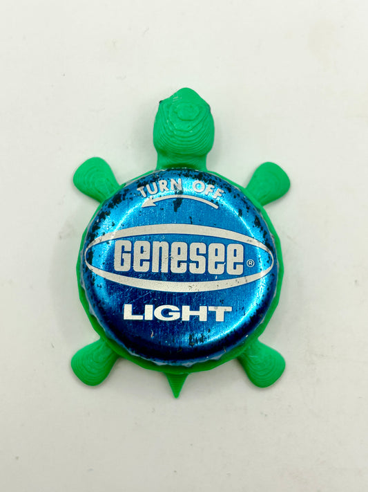 Genesee Light - Bottle Cap Magnet Turtle Shell Shocked Art