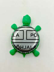 Pohjala Brewery - Bottle Cap Magnet Turtle Shell Shocked Art