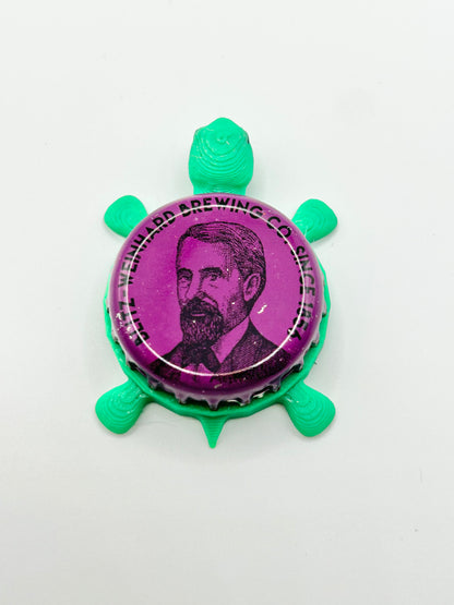 Blitz Weinhard Brewing (Purple) - Bottle Cap Magnet Turtle Shell Shocked Art