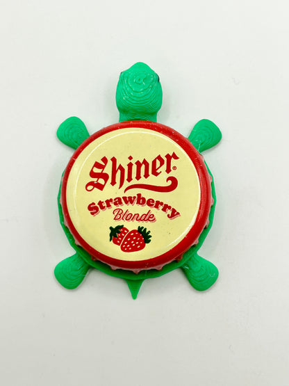 Shiner Strawberry Blonde - Bottle Cap Magnet Turtle Shell Shocked Art