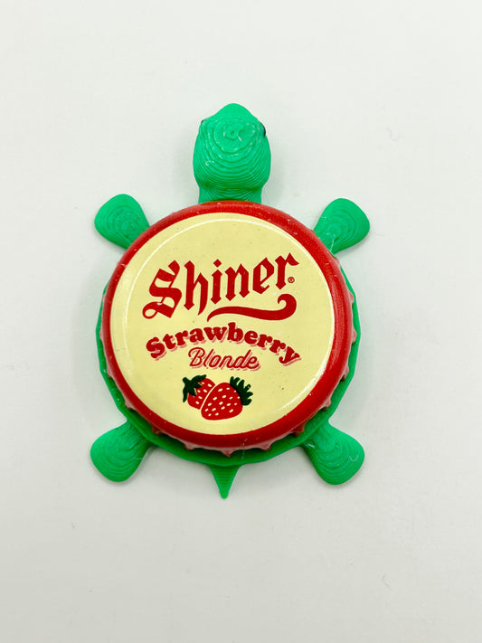 Shiner Strawberry Blonde - Bottle Cap Magnet Turtle