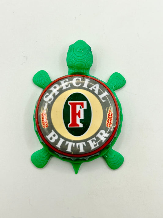 Foster’s Special Bitter Beer - Bottle Cap Magnet Turtle