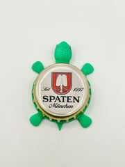 Spaten Munchen (Gold Trim) - Bottle Cap Magnet Turtle Shell Shocked Art