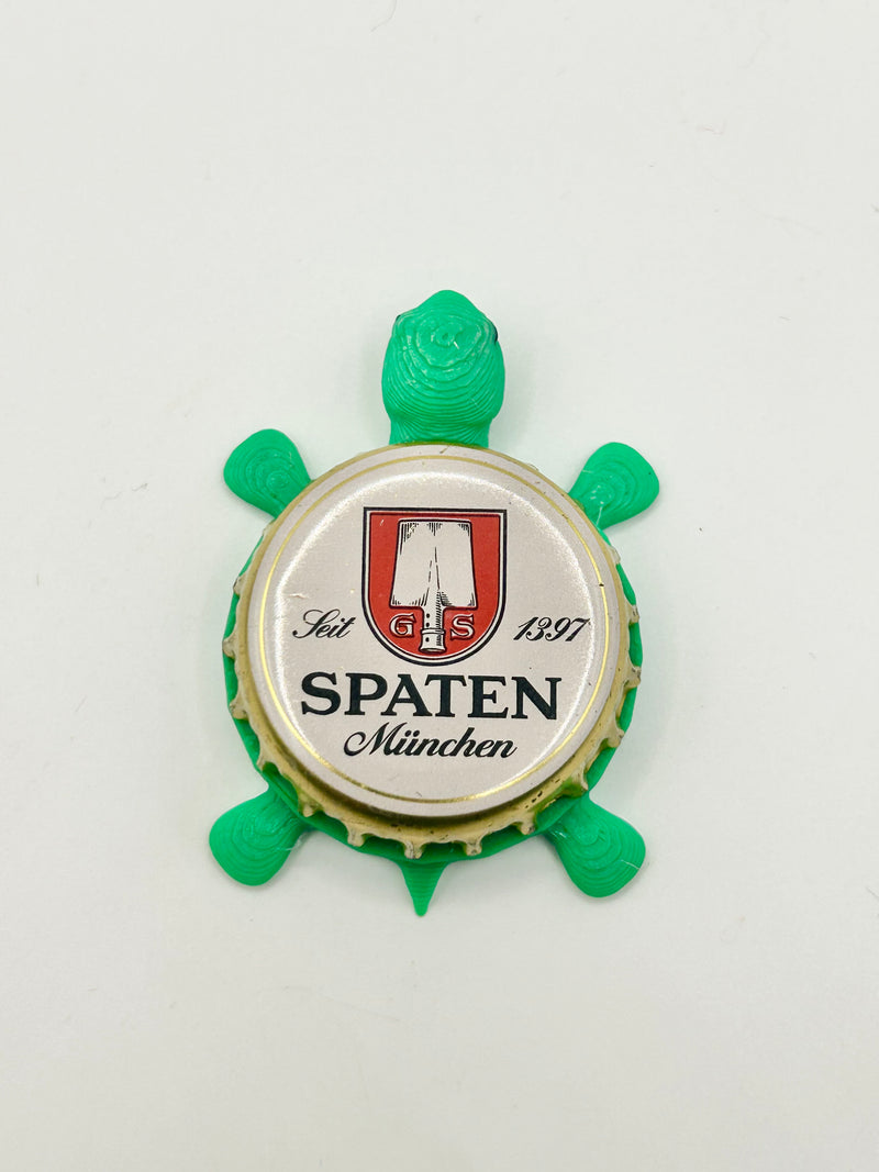 Spaten Munchen (Gold Trim) - Bottle Cap Magnet Turtle Shell Shocked Art