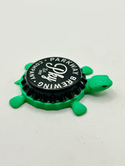 Parkway Brewing - Bottle Cap Magnet Turtle Shell Shocked Art