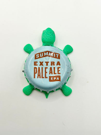 Summit Extra Pale Ale EPA - Bottle Cap Magnet Turtle Shell Shocked Art