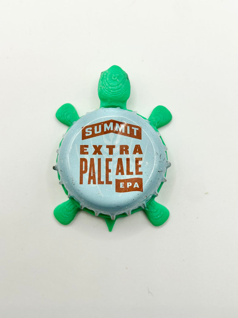 Summit Extra Pale Ale EPA - Bottle Cap Magnet Turtle Shell Shocked Art