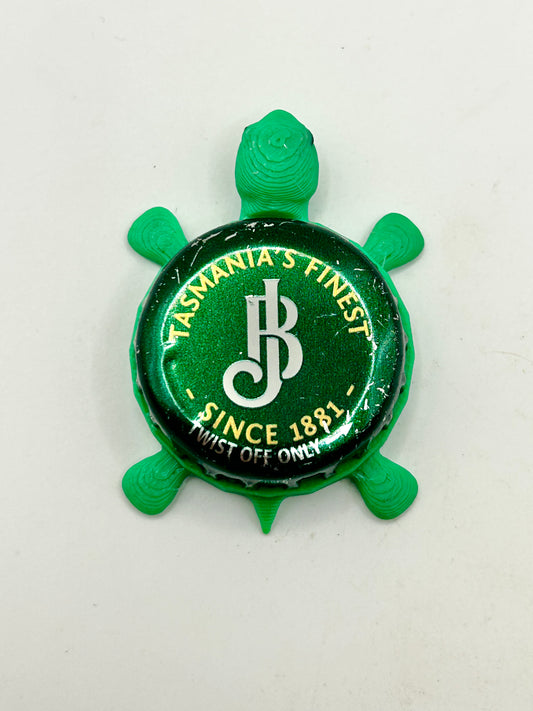 James Boag Brewing (Green) - Bottle Cap Magnet Turtle Shell Shocked Art