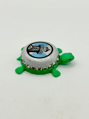 Old Peconic Brewing - Bottle Cap Magnet Turtle Shell Shocked Art