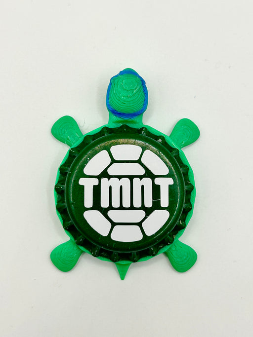 Leonardo TMNT - Bottle Cap Magnet Turtle Shell Shocked Art