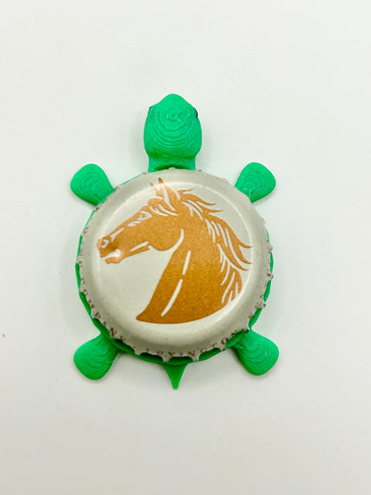 Lexington Brewing Co. (Light Gray and Brown) - Bottle Cap Magnet Turtle Shell Shocked Art