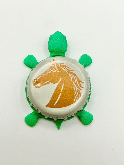 Lexington Brewing Co. (Light Gray and Brown) - Bottle Cap Magnet Turtle Shell Shocked Art