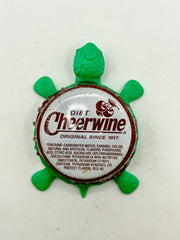 Diet Cheerwine (Maroon) - Bottle Cap Magnet Turtle (Copy) Shell Shocked Art