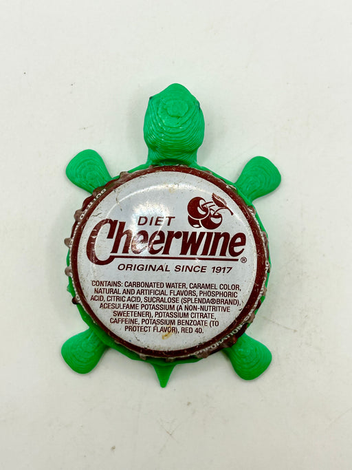 Diet Cheerwine (Maroon) - Bottle Cap Magnet Turtle (Copy) Shell Shocked Art