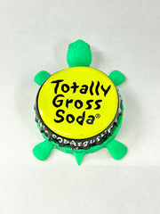 Totally Gross Soda - Bottle Cap Magnet Turtle Shell Shocked Art