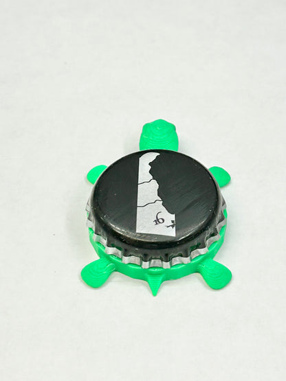 16 Mile - Delaware Beer - Bottle Cap Magnet Turtle Shell Shocked Art