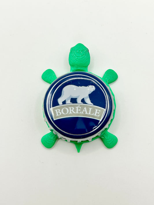 Boreale Beer (Gray) - Bottle Cap Magnet Turtle