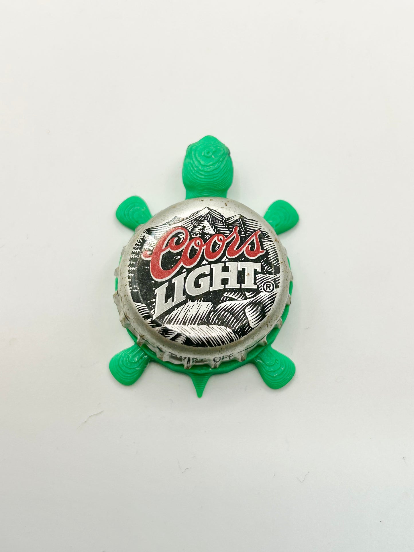 Coors Light (Vintage with Mountains) - Bottle Cap Magnet Turtle
