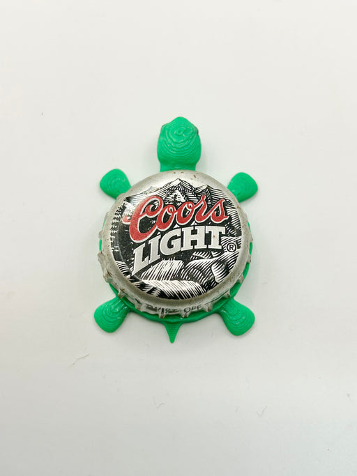 Coors Light (Vintage with Mountains) - Bottle Cap Magnet Turtle Shell Shocked Art