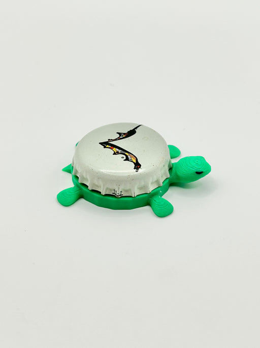 Flying Dog Brewery (White) - Bottle Cap Magnet Turtle Shell Shocked Art