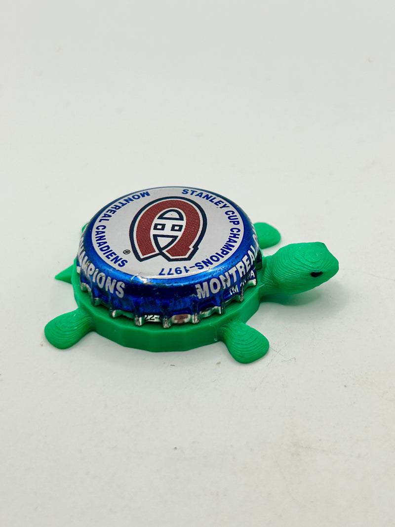 Montreal Canadiens Stanley Cup Champions (1977) - Bottle Cap Magnet Turtle Shell Shocked Art