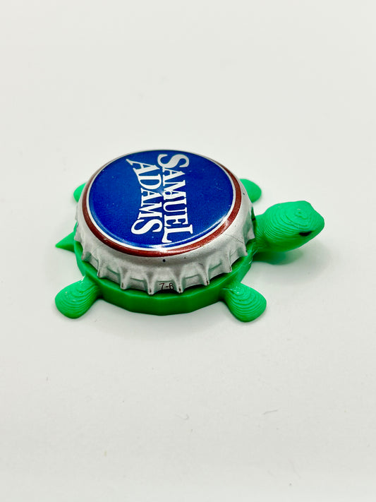 Sam Adams (Blue with Red Trim) - Bottle Cap Magnet Turtle