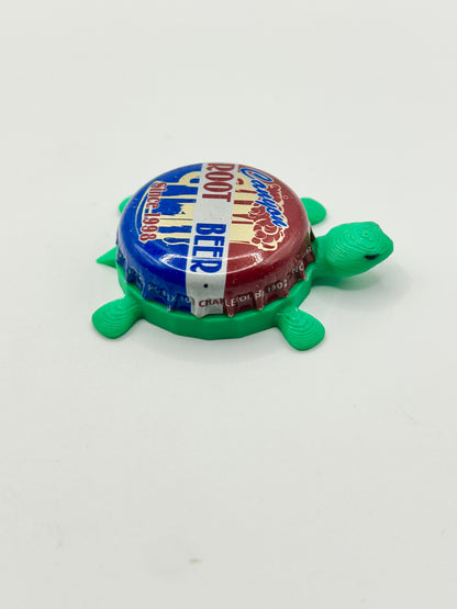 Canyon Root Beer - Bottle Cap Magnet Turtle Shell Shocked Art
