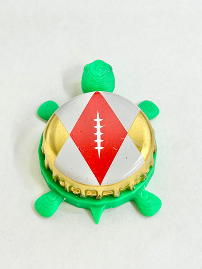 Grain Belt Beer (Football) - Bottle Cap Magnet Turtle Shell Shocked Art